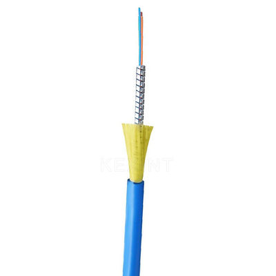 KEXINT Armoured Anti Rodent Indoor Fiber Optical Cable GJSFJV One Tube With 2 Cores