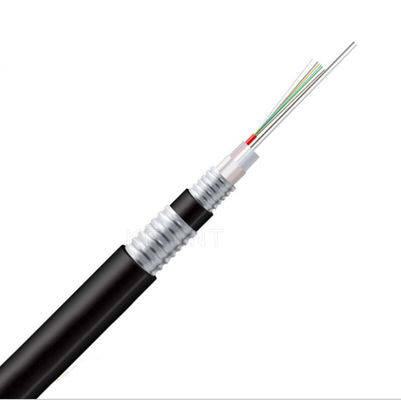 4-96 Cores Fiber Optic Cable KEXINT GYTA Outdoor Black Armoured Stranded Loose Tube