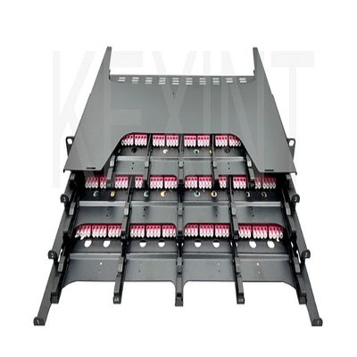 144 Core High Density 19 Inch 1U ODF Patch Panel For Big Data Computer Room