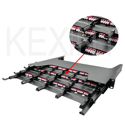 144 Core High Density 19 Inch 1U ODF Patch Panel For Big Data Computer Room