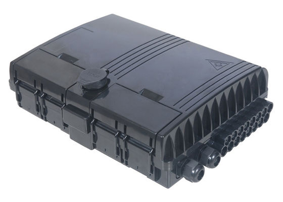 16 Core Outdoor Fiber Optic Distribution Cabinet Black PC ABS PE Fiber Splicing 1*16