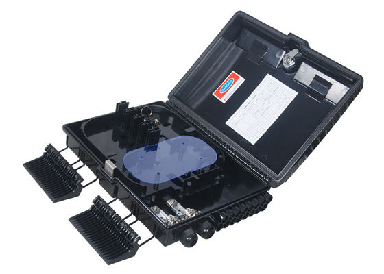 16 Core Outdoor Fiber Optic Distribution Cabinet Black PC ABS PE Fiber Splicing 1*16