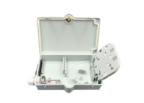 Wall Mount Fiber Optic Distribution Box Hoding Pole 4 Cores White Black Color IP65