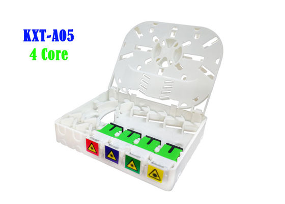 FTTH 4 Core Fiber Optic With Adapters Distribution Terminal Box with 4 Adapters
