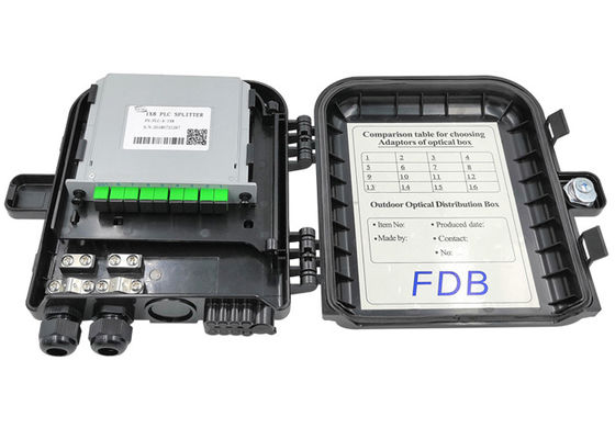 Outdoor 8 Core FTTH IP65 Optical Splitter Distribution Box