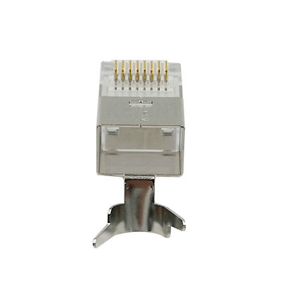Nickel Plated Shielded FTP 8p8c Cat6 Cat7 Cat8 Plug , KEXINT Rj45 Ethernet Plug