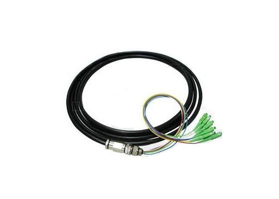 4 Cores 3m FTTX Fiber Optical Patch Cord Data Centre SC APC Fiber Waterproof Jumper Communication room