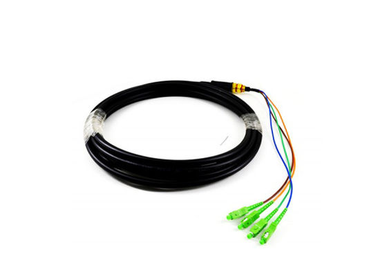 4 Cores 3m FTTX Fiber Optical Patch Cord Data Centre SC APC Fiber Waterproof Jumper Communication room