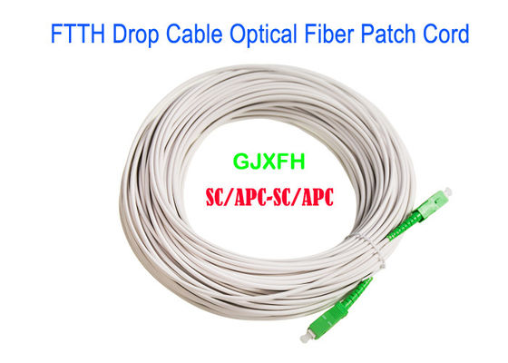 LSZH Sheath Material Fiber Optic Cable Patch Cord With Connector SC/APC SC/UPC 50M