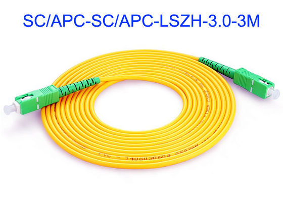 Communication Cabinet SC/APC Fiber Optic Patch Leads SM 3m Transfer Box LSZH Outer Sheath