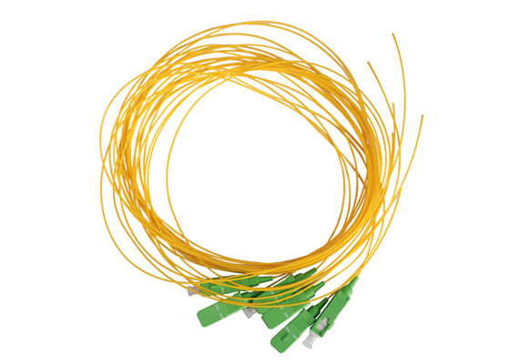 Yellow Fiber Optical Patch Cord Pigtail Single Mode SC/APC G657A2 0.9mm Return 65dB