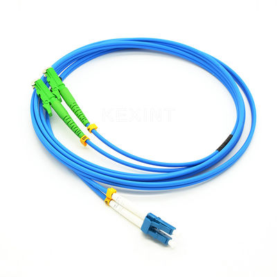 KEXINT E2000 APC To LC UPC Armored Fiber Patch Cable Duplex Single Mode / Multi Mode