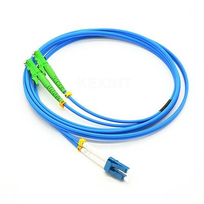 KEXINT E2000 APC To LC UPC Armored Fiber Patch Cable Duplex Single Mode / Multi Mode