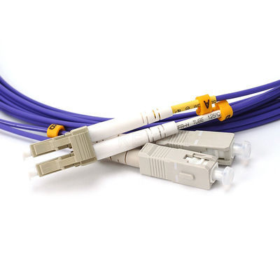 KEXINT SC LC Duplex Fiber Optic Patch Cord MM OM2 Purple Color 50/125 2.0mm 3m LSZH
