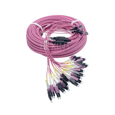 KEXINT FTTH MPO LC Uniboot OM4 Fiber Optic Patch Cord Grade B 3*12 36 Cores Multimode