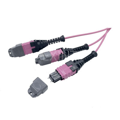 KEXINT FTTH MPO LC Uniboot OM4 Fiber Optic Patch Cord Grade B 3*12 36 Cores Multimode