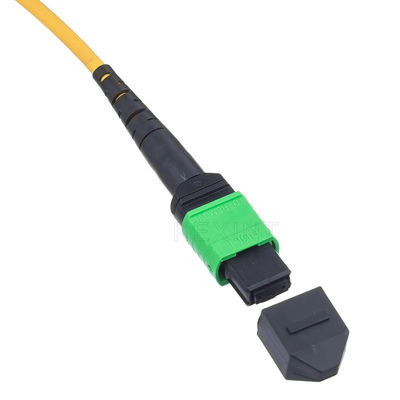 Yellow 8 Core MPO MTP to 4 LC Duplex SM Fiber Optic Patch Cord KEXINT FTTH / FTTX