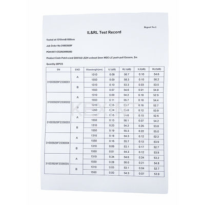 KEXINT 2M MDC UPC To LC UPC Uniboot Duplex OS2 Single Mode LSZH (OFNR) 2.0mm Fiber Optic Patch Cable