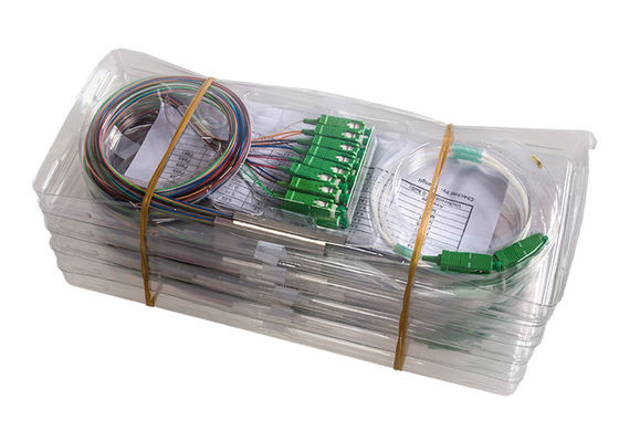 ABS 1x8 Optical Splitter 10.3dB Miniature High Stability Reliability