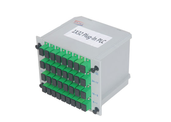 SC APC Fiber Optical Splitter 1×32 Single Mode Low PDL Compact Design