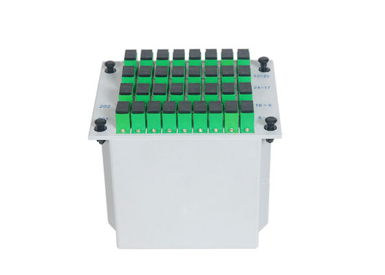 SC APC Fiber Optical Splitter 1×32 Single Mode Low PDL Compact Design