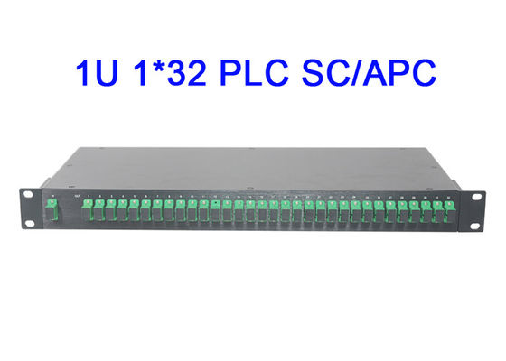 1U 1x32 Fiber Optical PLC Splitter Module Rack Mount Digital Low insertion loss