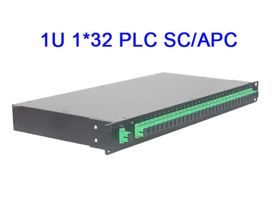 1U 1x32 Fiber Optical PLC Splitter Module Rack Mount Digital Low insertion loss