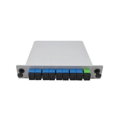 Fiber Optical LGX PLC Splitter FTTH 1x8 SC UPC Connector Card Type