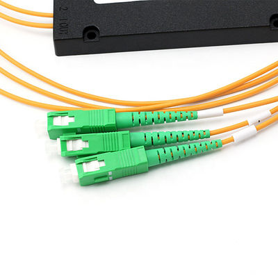 SC APC 3.0 MM 1x2 Fiber Optic PLC Splitter ABS Type Use For 2 Cores Distribution Box