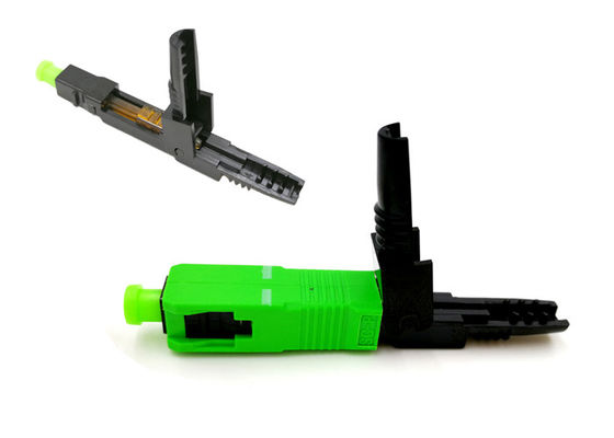 FTTH SC APC Fiber Optic Quick Connector Can be reused 55 mm Long Fast Connector