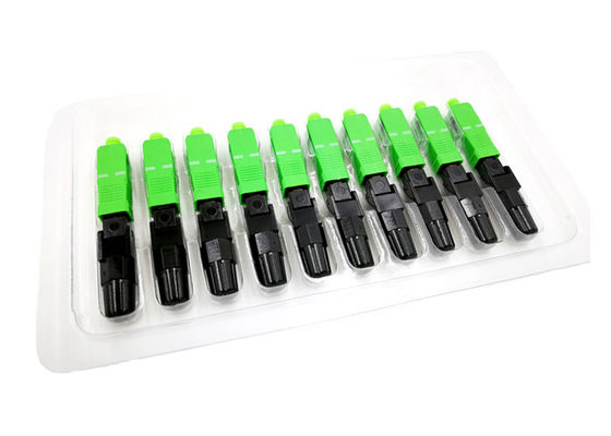 FTTH SC APC Fiber Optic Quick Connector Can be reused 55 mm Long Fast Connector