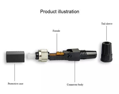 KEXINT Pre Embedded Fiber Optic Quick Connector FTTH SM Field Assembly Fast Connector