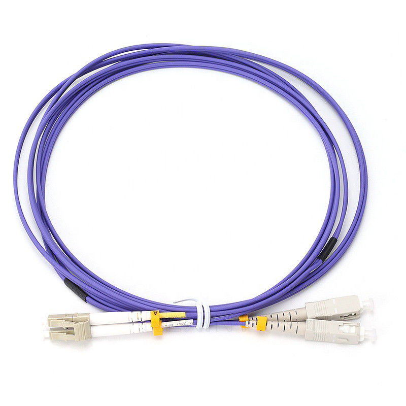 KEXINT SC LC Duplex Fiber Optic Patch Cord MM OM2 Purple Color 50/125 2.0mm 3m LSZH